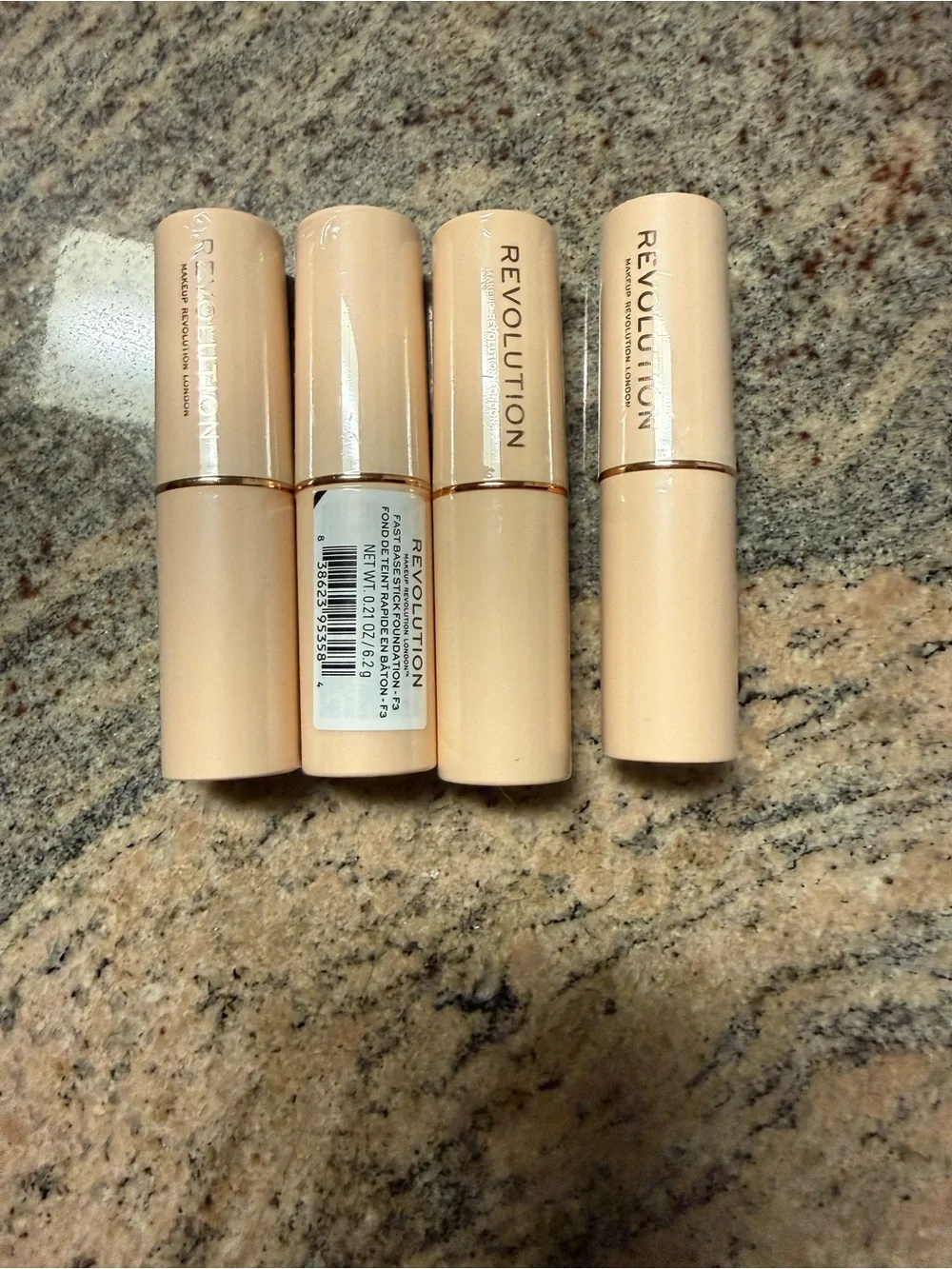 Makeup Revolution Liquid Foundation Sticks F8 F11 F12 F9 - Neutral Beige Set
